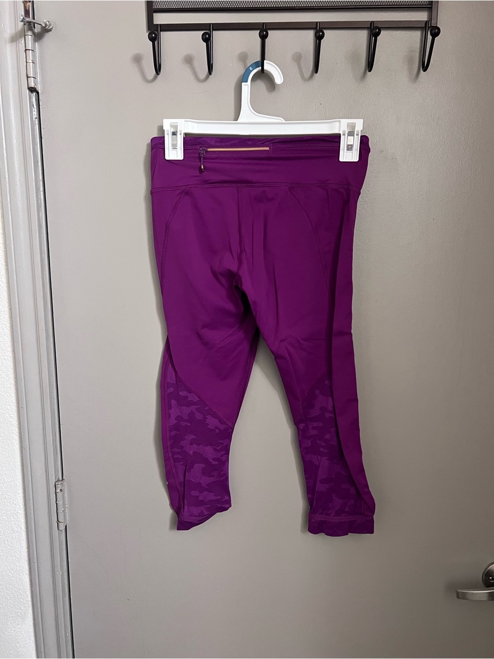 lululemon athletica Purple Capri Leggings with Camo Panels
